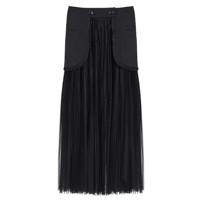 Women's Dark Style Two-piece Elegant Long Mesh Suits