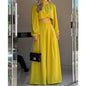 Women's Temperament Commute Irregular High Waist Wide Suits