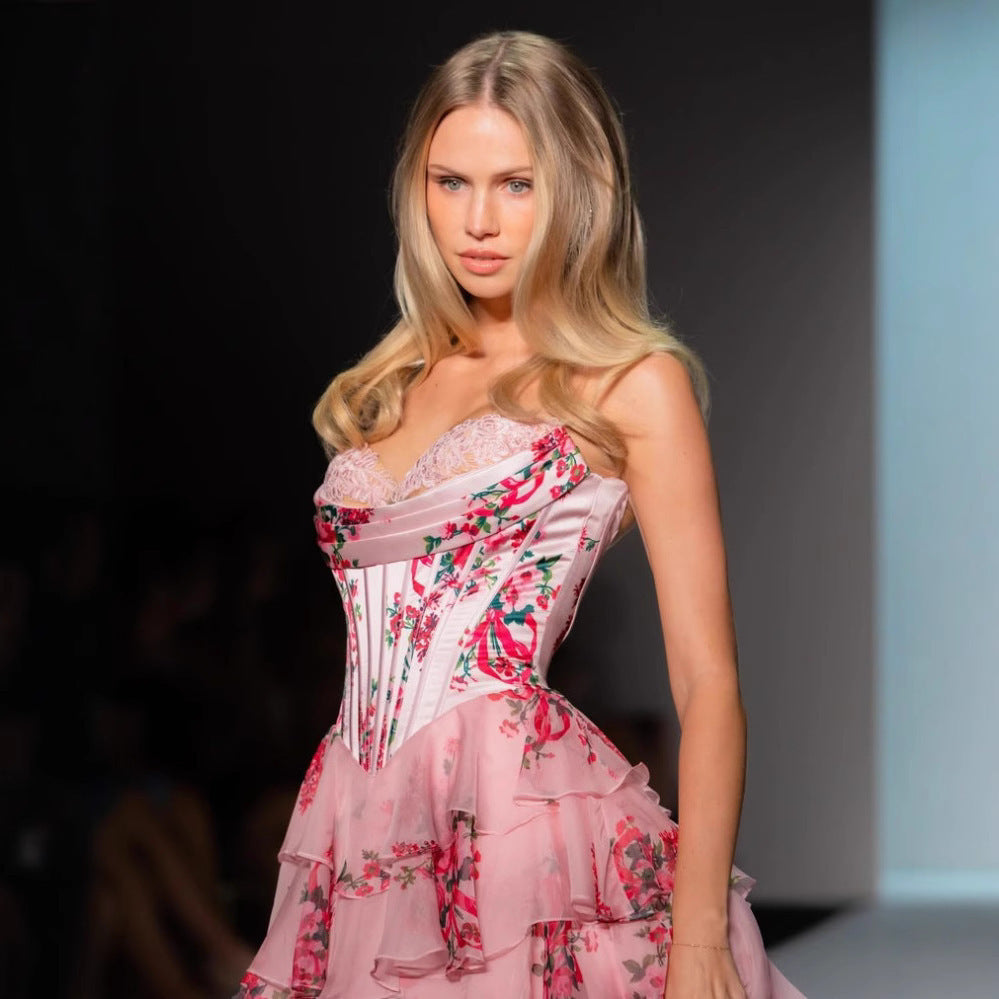 Women's New Printed Sexy Tube Dress Dresses