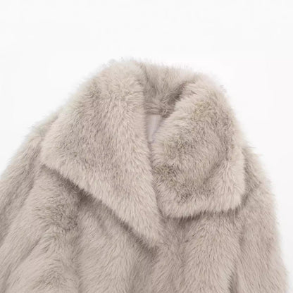 Women's Innovative French Artificial Fur Effect Coats