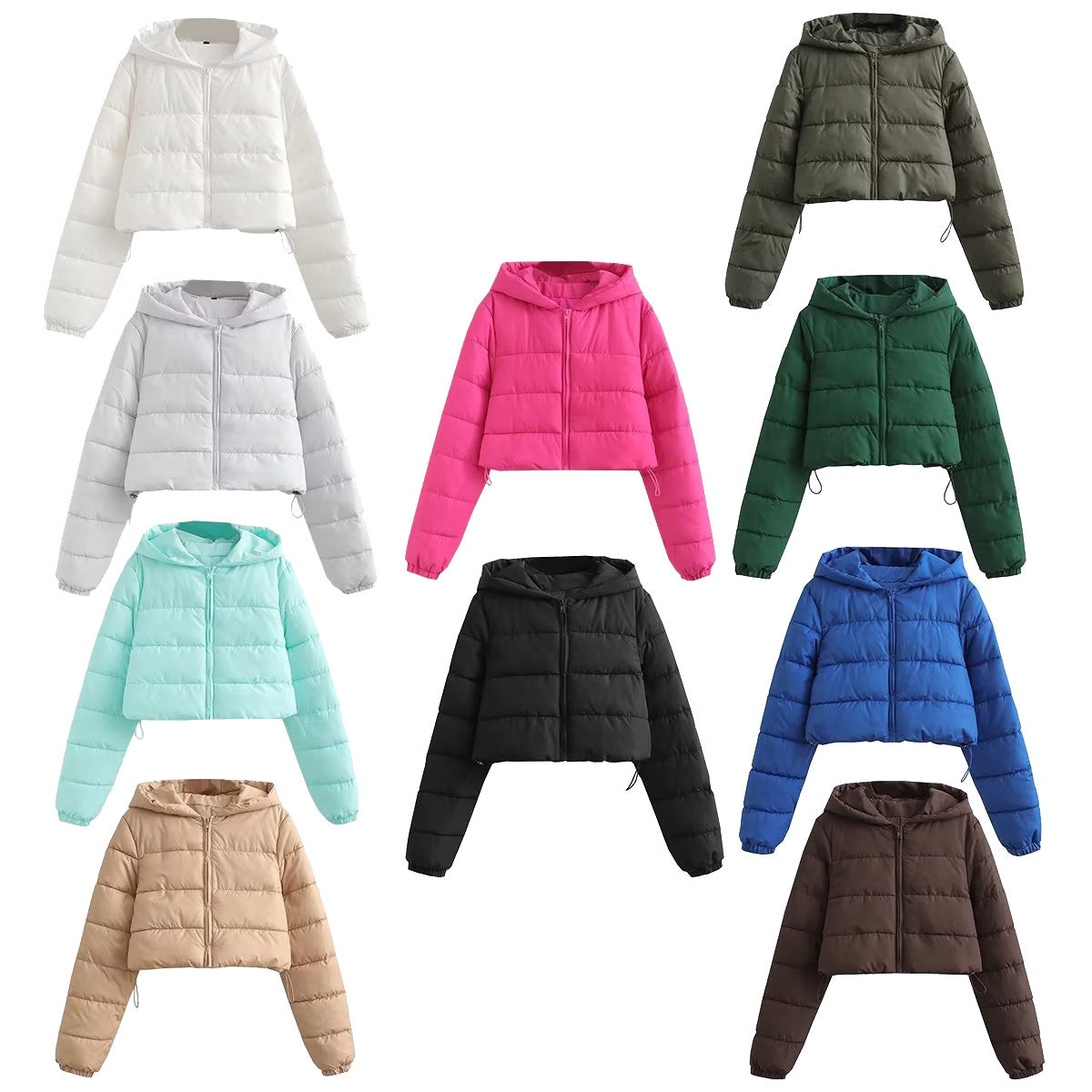 Women's French Casual Fashion Hooded Hand Plug Coats