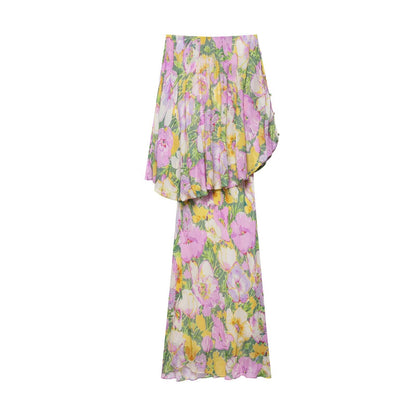 Summer Fashion Temperament Irregular Flower Print Dresses