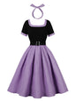 Retro Party Court Polka Dot Stitching Dresses
