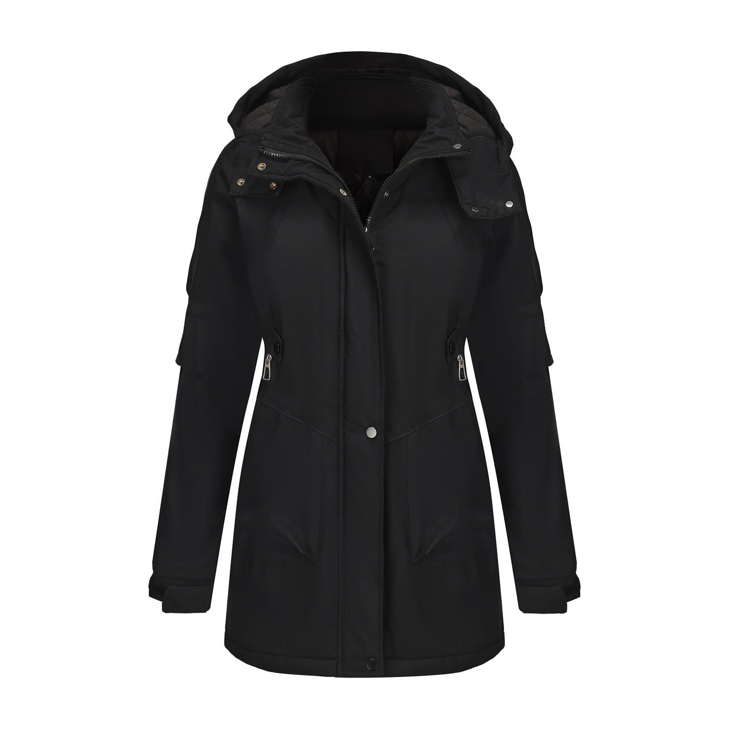 Women's Detachable Windproof Warm Mountaineering Casual Shell Coats