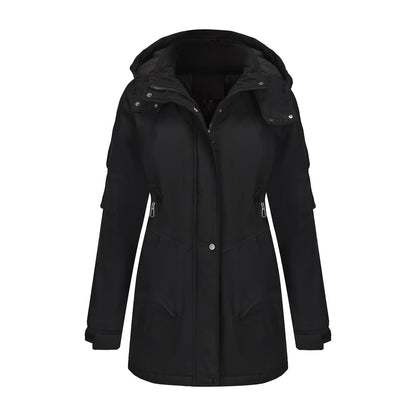 Women's Detachable Windproof Warm Mountaineering Casual Shell Coats