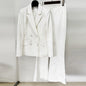 Fashionable Elegant Jacquard Double Breasted Long-sleeved Suits
