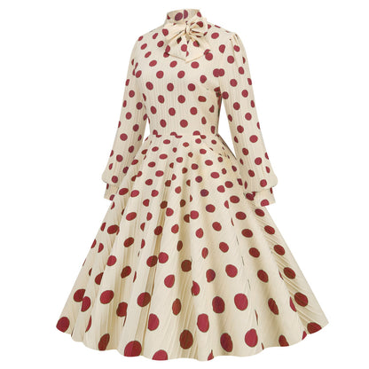 Hepburn Style Vacation Banquet Dress Large Dresses