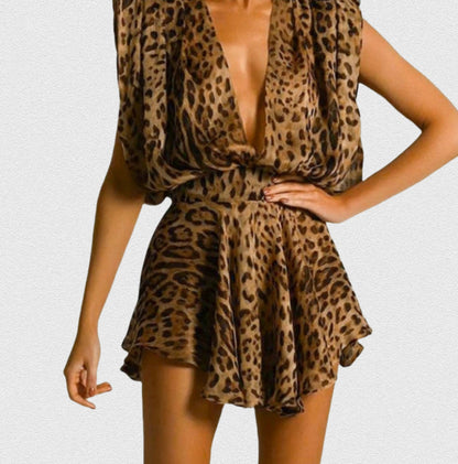 Leopard Print Summer Sexy Dress Chiffon Dresses