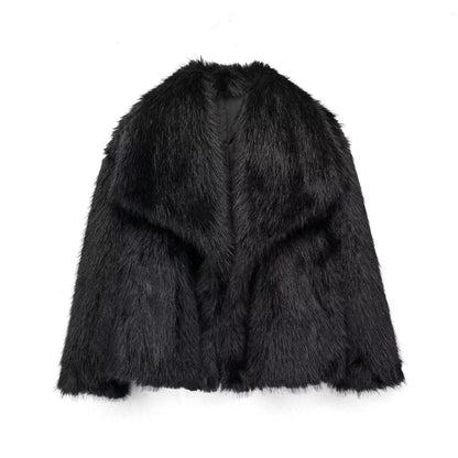 Women's Innovative French Artificial Fur Effect Coats