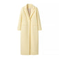 Women's Autumn Fashion Goose Yellow Woolen Long Coats