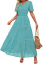 Women's A- Line Hollow Lace Cake Dress Dresses