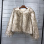 Women's Canary Turkey Fur Korean Style Solid Coats