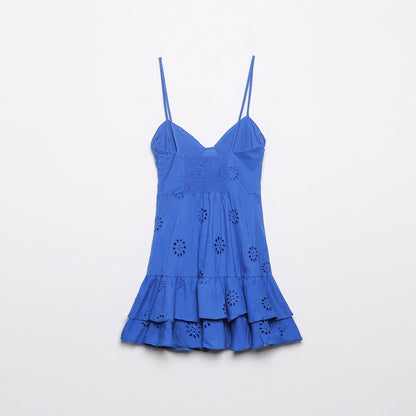 Women's Spring Laminated Decoration Hollow Underwear Dress Dresses