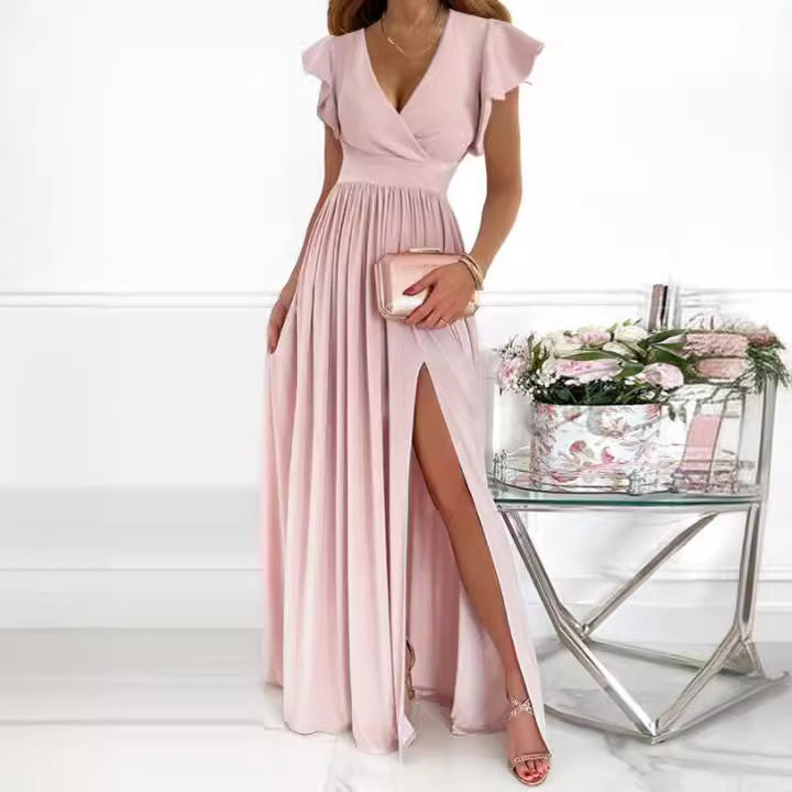 Long Split Elegant Waist Formal Dress Dresses