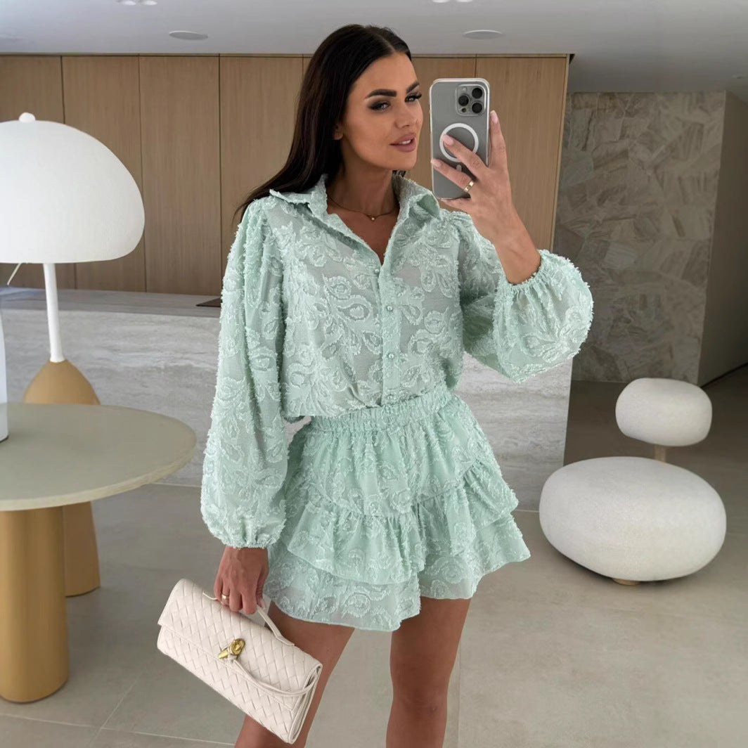 Pretty Comfortable Summer Lace Hollowed Leisure Suits