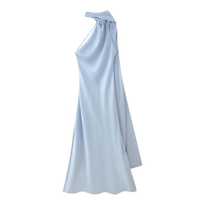 Women's Autumn Fashion Simple Ribbon Halter Midriff Clothing
