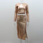 Women's Sequined Sexy Party Nightclub Long-sleeved Split Sequin Suits