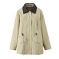 Fashion Overalls Long Sleeve Waist Trimming Coats