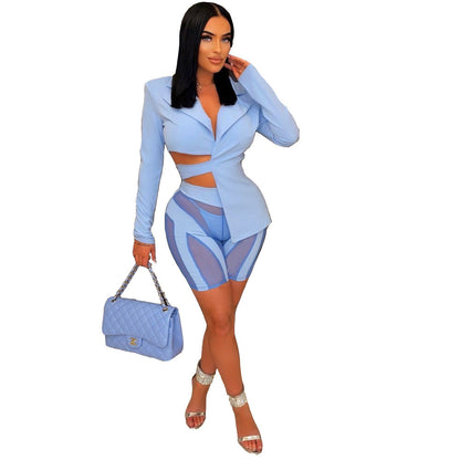 Women's Sexy Solid Color Back Strap Mesh Clothing