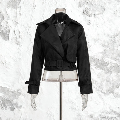 Women's Fashionable Trendy Retro Personality Pure Color Coats