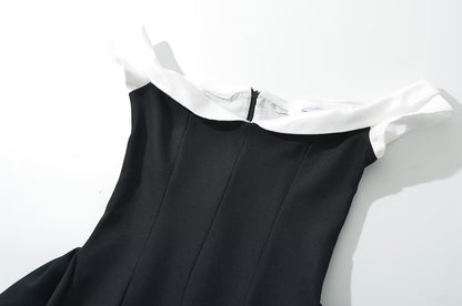 Women's Fashion Sexy Tube Niche Color-matching Dress Dresses