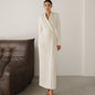 Women's Spring Solid Color Long Sleeve Button Suits
