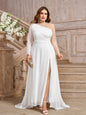 Women's Large Dress Solid Color Elegant Chiffon Dresses