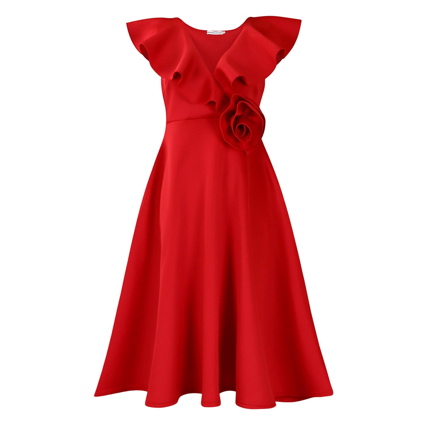 Women's Flounce Three-dimensional Flower Dress Banquet Dresses