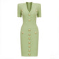 Women's Lengthened Summer Fashionable Knitted Slim Fit Dresses