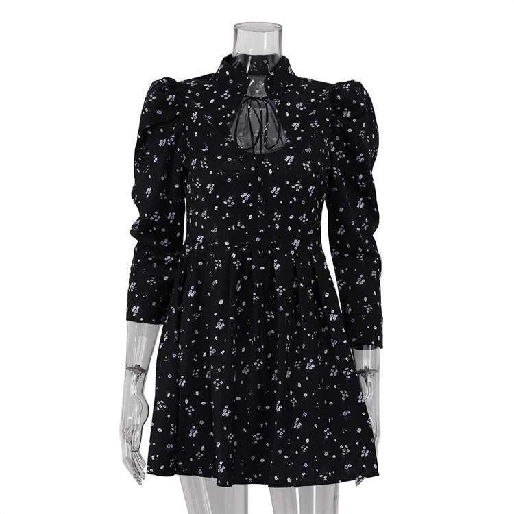 Women's Dress Inspirational Design Stylish Stand-up Collar Dresses