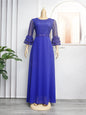 Women's African Wear Lace Chiffon Dress Plus Size