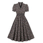 Women's Large Floral Dress Retro Big Swing Dresses