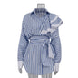 Women's Long-sleeved Dress Design Detachable Ruffled Lapel Dresses