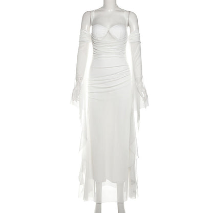 Women's Summer Sexy Tulle Slim Fit Patchwork Dresses