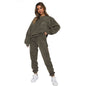 Women's Round Neck Pullover Long Sleeve Two-piece Suits