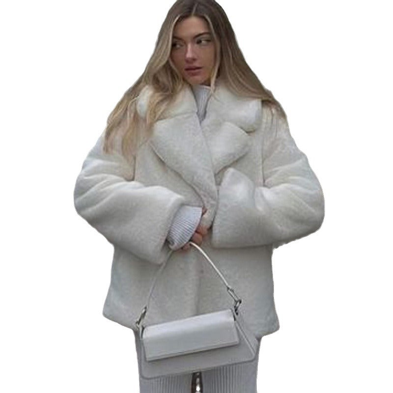 Women's Rabbit Leather Soft Fluffy Environmental Protection Coats