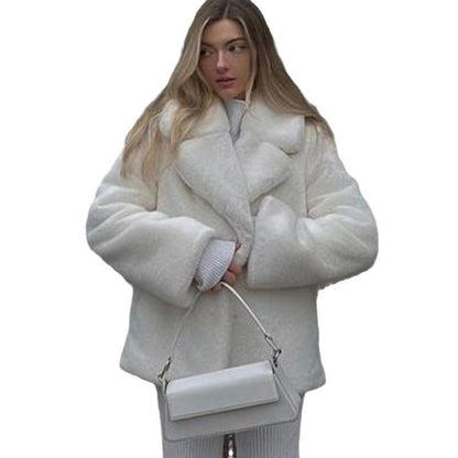 Women's Rabbit Leather Soft Fluffy Environmental Protection Coats