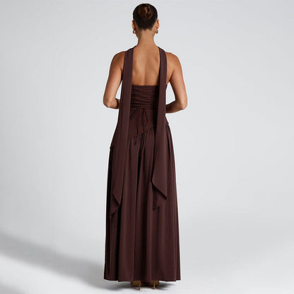 Spring Solid Color Sleeveless Tube Backless Tops
