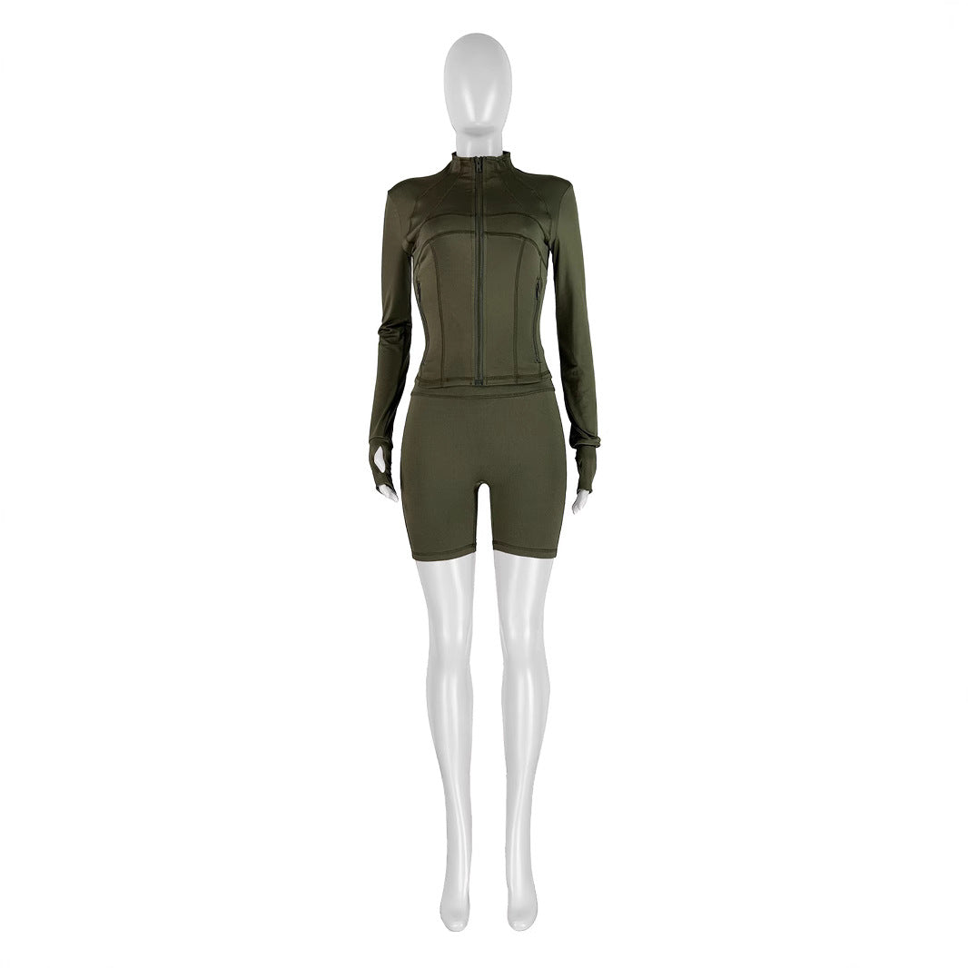 Leisure Sexy Tight Long Sleeve Two-piece Suits
