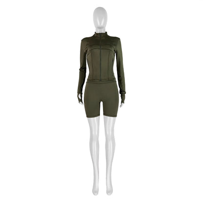 Leisure Sexy Tight Long Sleeve Two-piece Suits