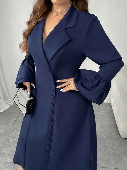Waist Slimming Solid Color Fashion Elegant Dresses