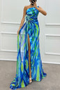 Women's Chiffon Floral Print Slit Dress Casual Dresses