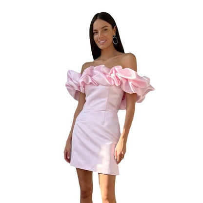 Pure Color Floor Shoulder Stringy Seedge Dresses