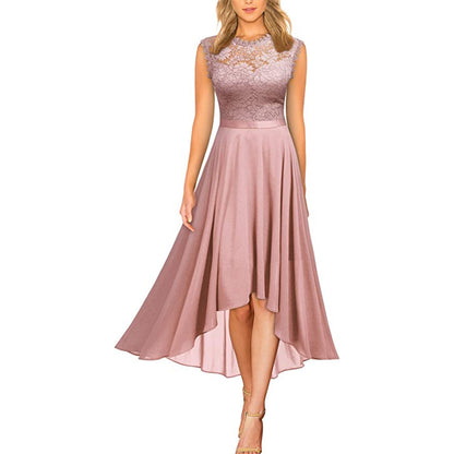 Versatile Cinched Chiffon Dress Dinner Lace Dresses