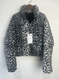 Women's Spring Street Fashion Leopard Print Stand-up Coats