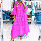 Women's Style Bell Sleeve Lace Solid Color Sexy Long Dresses