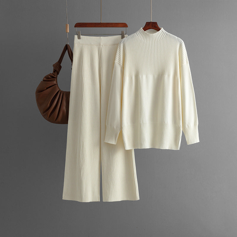 Women's Neck Split Korean Loose Soft Glutinous Suits