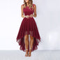 Hollow Lace Waist Chiffon Dress Dinner Dresses