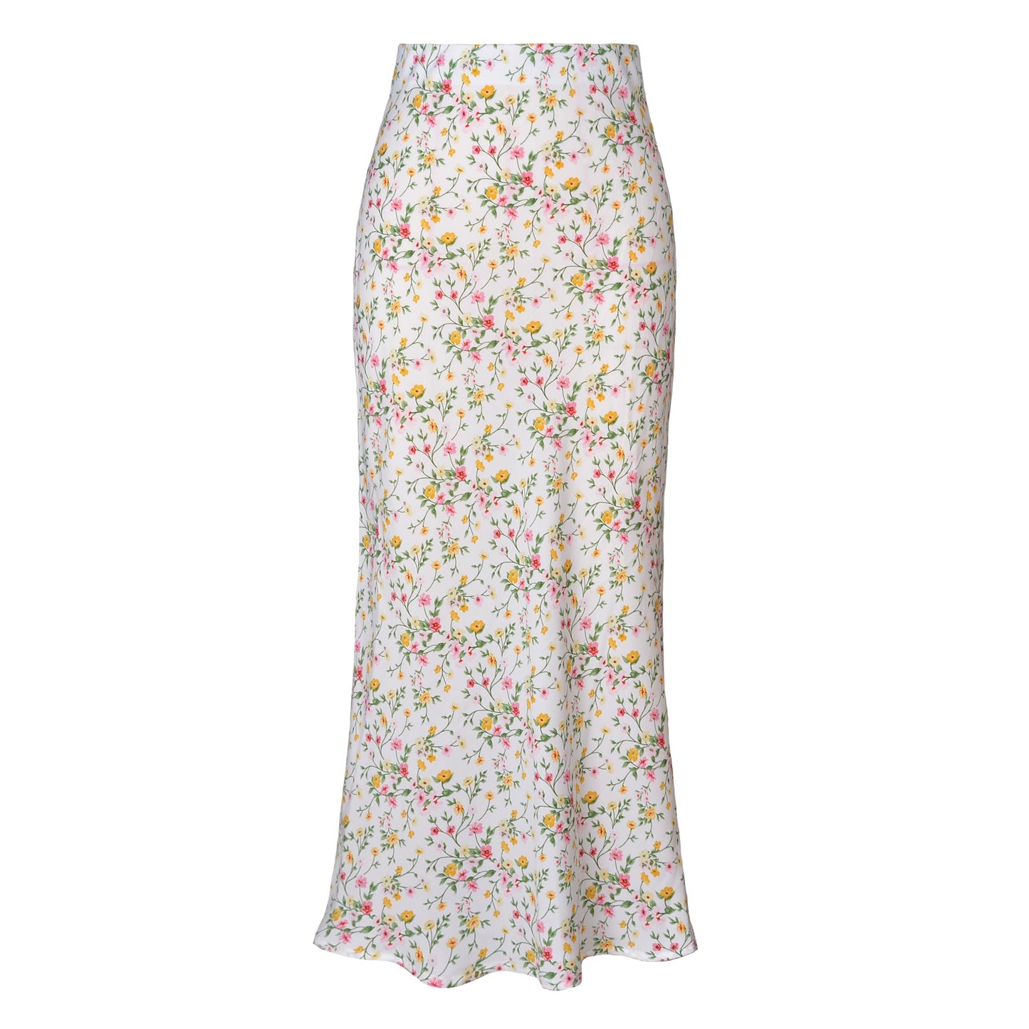 Women's Acetate Satin High Waist Elastic Quality Skirts