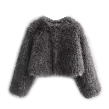 Women's Graceful Winter Artificial Fur Effect Coats